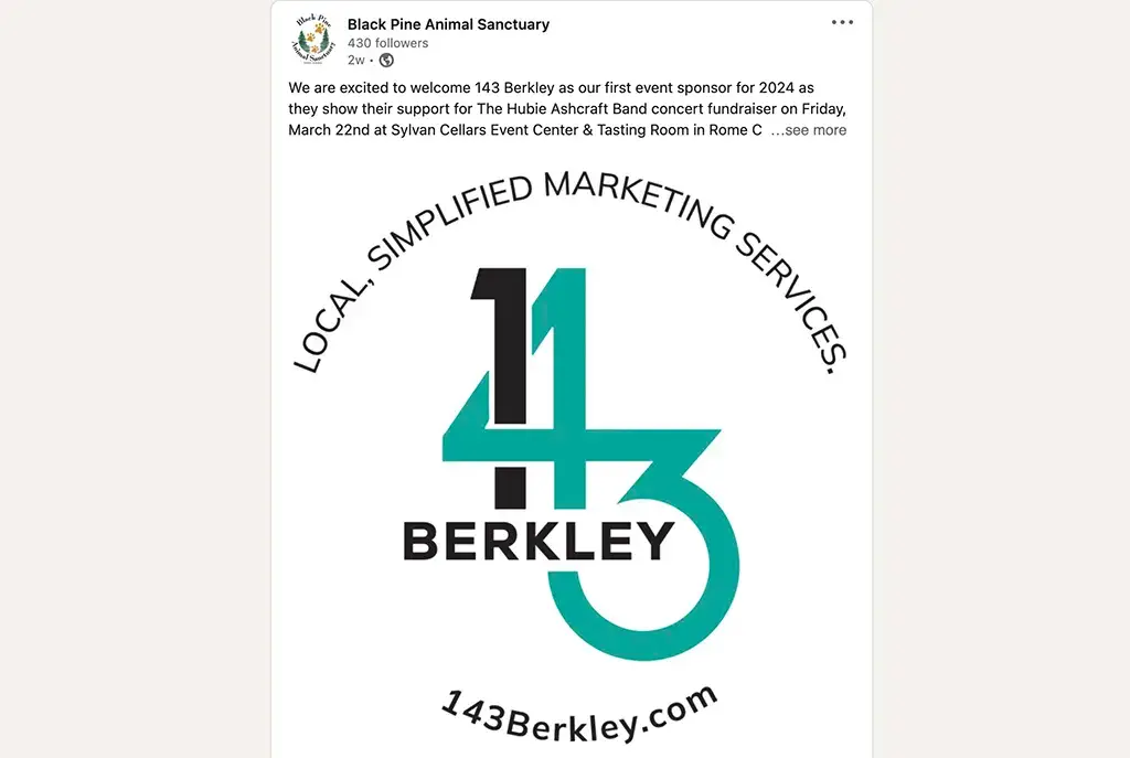 143 Berkley community sponsor